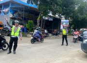 Satlantas  Polres Soppeng Antisipasi Kemacetan di Pasar Takalala
