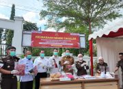 Wabup Bersama Kajari Takalar Musnahkan Barang Bukti Narkoba