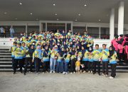 Kompak Berkaos Kuning Biru, Pegawai DP3APPKB Ikut Jalan Santai  