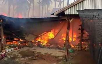 Kebakaran di Soppeng 3 Rumah dan Pabrik Beras ikut Terbakar