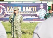 Kodim 1423/Soppeng Hidupkan  Semangat Gotong Royong di HUT Kodam XIV/Hasanuddin