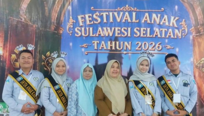 Andi Husniati Pimpin Duta Anak Soppeng Hadiri Launching SILAPPA
