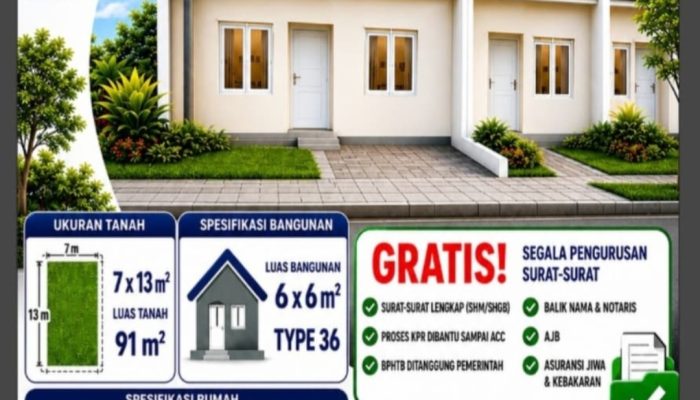 Miliki Rumah Subsidi Mulai Rp173 Jutaan Villa Mutiara Lacokkong Residence Tawarkan 0 DP dan Gratis AC. 