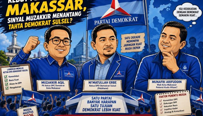 Rebut Plt Demokrat Makassar, Sinyal Muzakkir Menantang Tahta Demokrat Sulsel?
