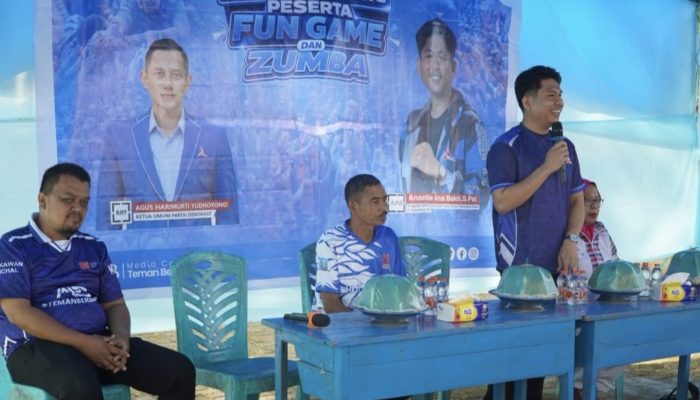 Anarchie Arus Bakti Meriahkan HUT Demokrat dengan Lomba Permainan Rakyat